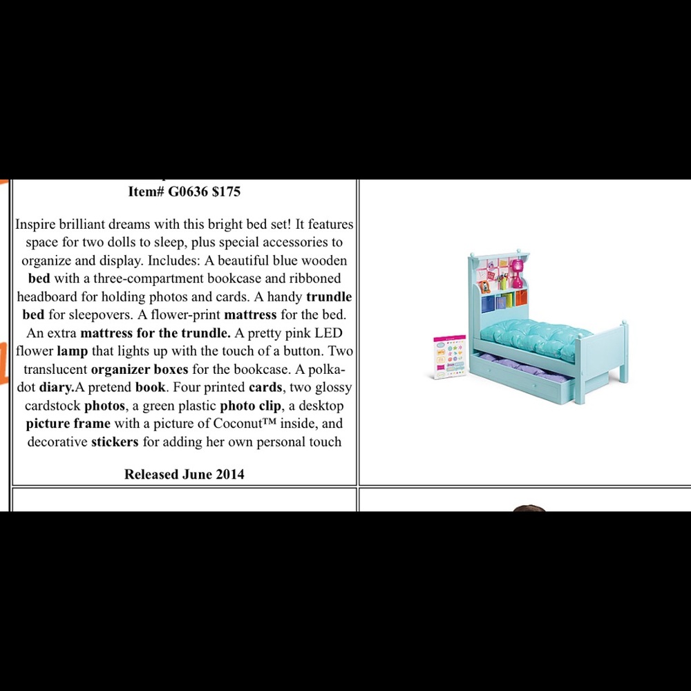 American Girl Bouquet Bed Set